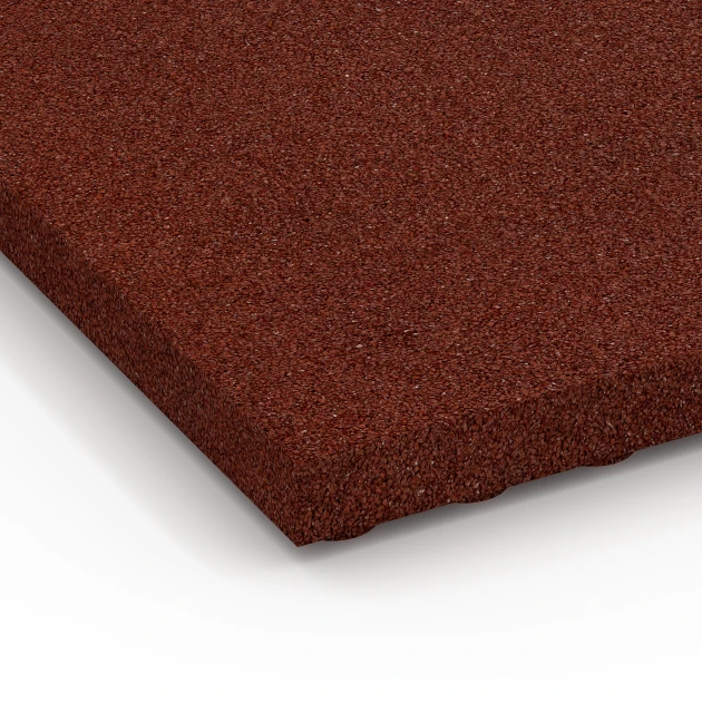 La vue détaillée sur les bords du produit WARCO 6649, Dalle d'écurie Confort, au format 100 x 50 x 5 cm, en couleur Rouge brique.
