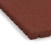 Detailaufnahme der Randausprägung von WARCO-Produkt 5665, Fallschutzmatte 4 cm - EN 1177 ≤ 110 cm, Format 1000 x 1000 x 40 mm, Farbe Ziegelrot.