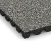 Detailaufnahme der Randausprägung von WARCO-Produkt 5543, Fallschutzplatte 4,5 cm - EN 1177 ≤ 135 cm, Format 500 x 500 x 45 mm, Farbe Grauer Granit.