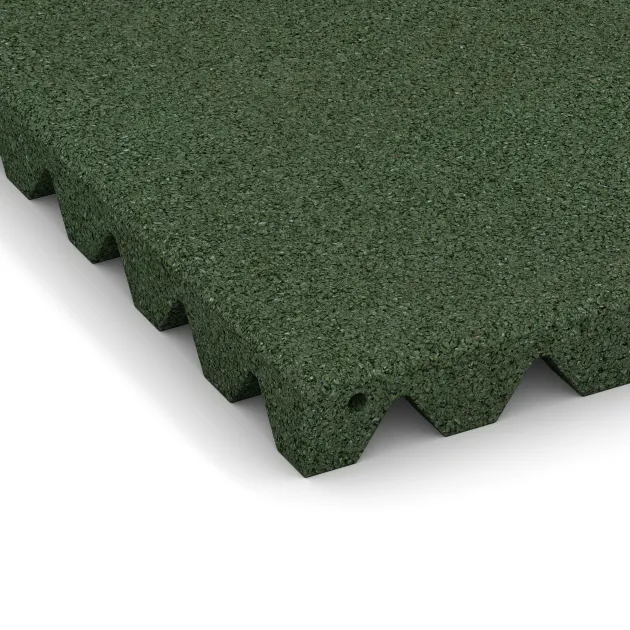 La vue détaillée sur les bords du produit WARCO 3864, Dalle acoustique, au format 500 x 500 x 45 mm, en couleur Vert gazon.