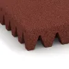 Detailaufnahme der Randausprägung von WARCO-Produkt 0727, Fallschutzplatte, Format 500 x 500 x 80 mm, Farbe Ziegelrot.