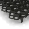 Detailaufnahme der Randausprägung von WARCO-Produkt 5207, Kunststoff-Wabengitter, Format 47,6 × 47,6 × 4 cm | 0,226 m², Farbe Mattschwarz.