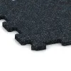 Detailaufnahme der Randausprägung von WARCO-Produkt 0993, Fitnessboden Kompakt, Format 485 x 485 x 16 mm | 0,235 m², Farbe Leicht Blau Gesprenkelt.
