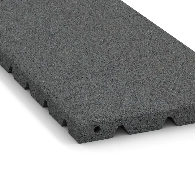 La vue détaillée sur les bords du produit WARCO 0382, Demi-plaque, au format 500 x 250 x 30 mm, en couleur Gris ardoise.