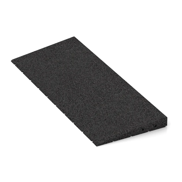 Detailaufnahme der Randausprägung von WARCO-Produkt 2468, Übergangsrampe 75 cm, Format 75 x 30 cm | 8 < 45 mm, Farbe Anthrazit.