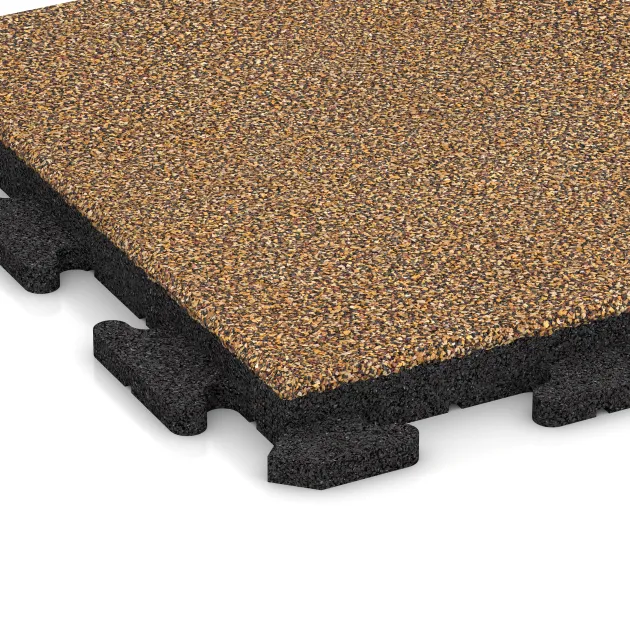 Detailaufnahme der Randausprägung von WARCO-Produkt 1310, Gehwegplatte Classic, Format 500 x 500 x 40 mm, Farbe Rattan Lounge.