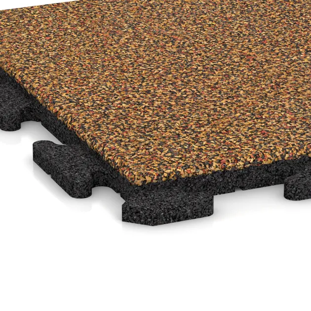 Detailaufnahme der Randausprägung von WARCO-Produkt 1210, Poolfliese Classic, Format 500 x 500 x 30 mm, Farbe Terra Cotta.