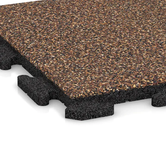 Detailaufnahme der Randausprägung von WARCO-Produkt 1211, Poolfliese Classic, Format 500 x 500 x 30 mm, Farbe Bast & Borke.