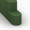 Detailaufnahme der Randausprägung von WARCO-Produkt 6641, Gummi-Randstein, Format 100 x 15 x 30 cm, Farbe Grasgrün.