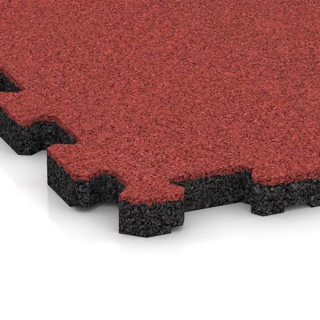 Detailaufnahme der Randausprägung von WARCO-Produkt 5967, Treppenfliese, Format 306 x 306 x 20 mm, Farbe Rose.