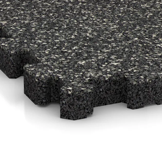 La vue détaillée sur les bords du produit WARCO 6104, Dalle plage de piscine sans joints, au format 306 x 306 x 30 mm, en couleur Granit foncé.