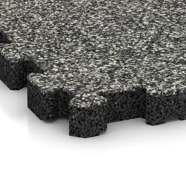 Detailaufnahme der Randausprägung von WARCO-Produkt 6105, Poolfliese Fugenlos, Format 306 x 306 x 30 mm, Farbe Grauer Granit.
