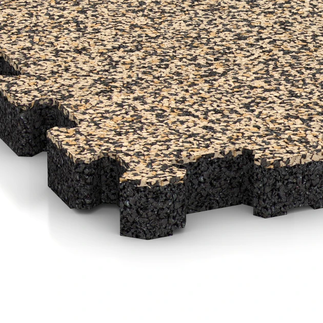 Detailaufnahme der Randausprägung von WARCO-Produkt 6108, Poolfliese Fugenlos, Format 30,6 x 30,6 x 3 cm | 0,094 m², Farbe Travertin.