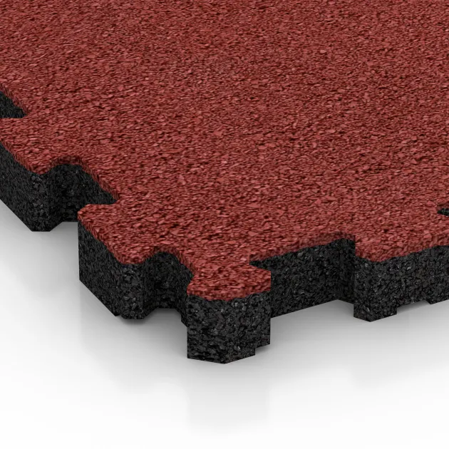 Detailaufnahme der Randausprägung von WARCO-Produkt 5236, Poolfliese Fugenlos, Format 306 x 306 x 30 mm, Farbe Korallenrot.