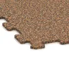 Detailaufnahme der Randausprägung von WARCO-Produkt 1023, Fitnessboden Kompakt, Format 970 x 970 x 8 mm | 0,94 m, Farbe Terra Cotta.