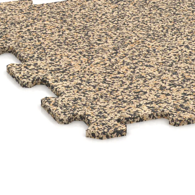 Detailaufnahme der Randausprägung von WARCO-Produkt 0876, Treppenfliese, Format 485 x 485 x 8 mm, Farbe Travertin.