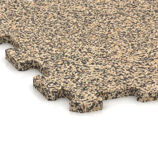 La vue détaillée sur les bords du produit WARCO 0952, Carreau d’escalier, au format 485 x 485 x 16 mm, en couleur Travertin.