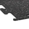 Detailaufnahme der Randausprägung von WARCO-Produkt 3776, Fitness Performance Elite Trainingsboden, Format 100 x 100 x 1 cm | 1,00 m², Farbe Leicht Grau Gesprenkelt.