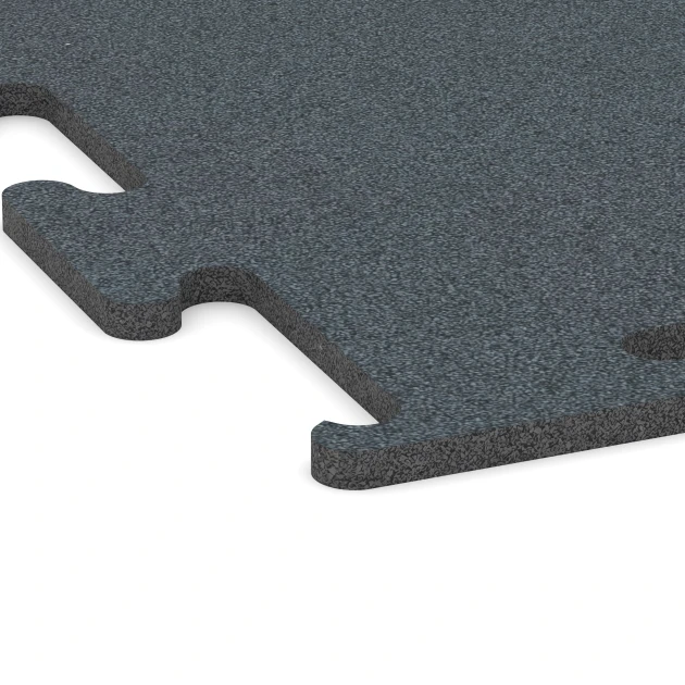 La vue détaillée sur les bords du produit WARCO 6165, Revêtement sportif Fitness Performance Elite, au format 50 x 50 x 1,5 cm | 0,25 m², en couleur Vert Fougère.