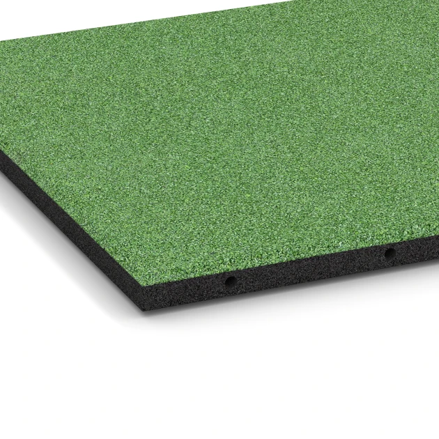 Detailaufnahme der Randausprägung von WARCO-Produkt 6180, Terrassenplatte Classic, Format 50 x 50 x 3 cm, Farbe Lindgrün.