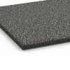 Detailaufnahme der Randausprägung von WARCO-Produkt 6413, Fallschutzplatte – 90 cm, Format 50 x 50 x 3 cm | 0,25 m², Farbe Dunkelgrauer Granit.