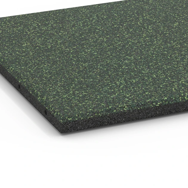 Detailaufnahme der Randausprägung von WARCO-Produkt 6415, Fallschutzplatte – 90 cm, Format 50 x 50 x 3 cm | 0,25 m², Farbe Englischer Rasen.