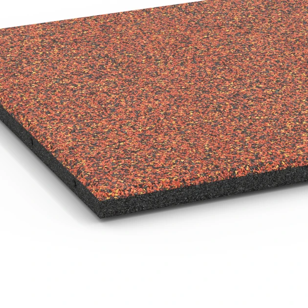 La vue détaillée sur les bords du produit WARCO 6417, Dalle amortissante – 90 cm, au format 50 x 50 x 3 cm | 0,25 m², en couleur Etna.