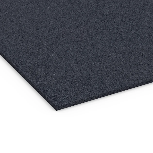 Detailaufnahme der Randausprägung von WARCO-Produkt 6175, Fitness Performance Elite Trainingsboden, Format 100 × 100 × 1,5 cm, Farbe Anthrazit.
