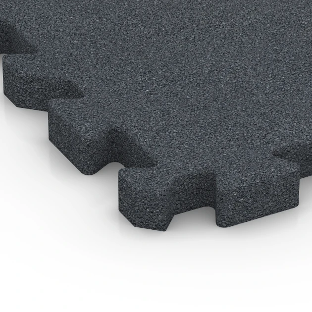 La vue détaillée sur les bords du produit WARCO 6983, Dalles de terrain multisport, au format 50 x 50 x 4 cm | 0,25 m², en couleur Gris ardoise.