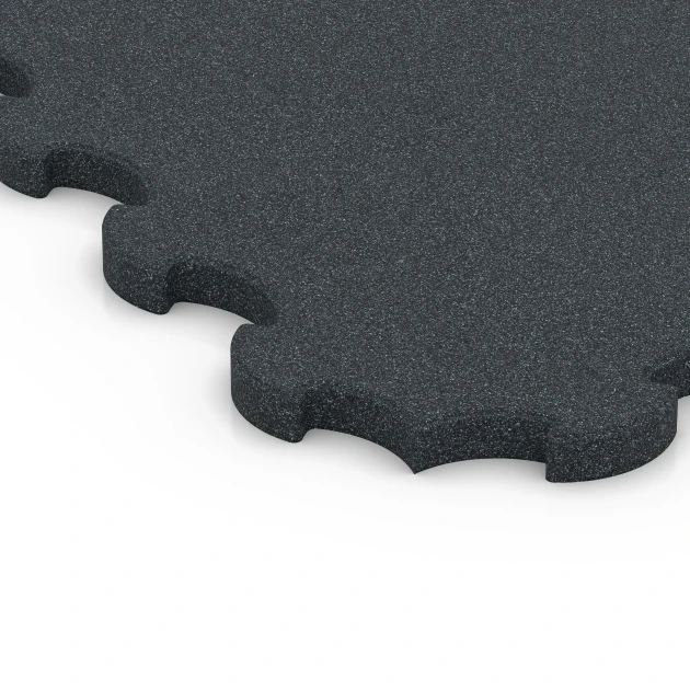 La vue détaillée sur les bords du produit WARCO 6322, Tapis de Protection Fitness, au format 102,5 x 102,5 x 3 cm | 1,05 m², en couleur Anthracite.