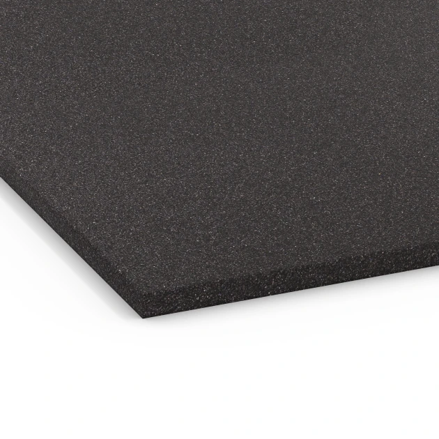Detailaufnahme der Randausprägung von WARCO-Produkt 6655, Funktionsplatte Kl. 1, Format 104 x 104 x 1,8 cm, Farbe Anthrazit.