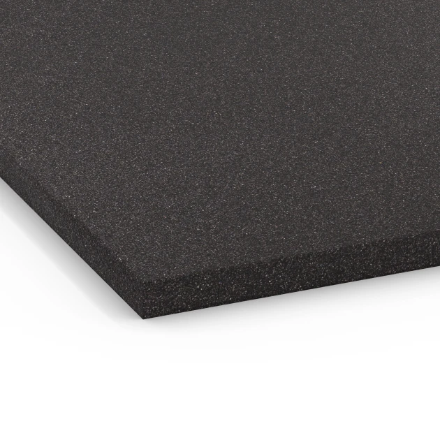La vue détaillée sur les bords du produit WARCO 6660, Dalle de sous-couche Cl. 2, au format 104 x 104 x 2,7 cm, en couleur Anthracite.