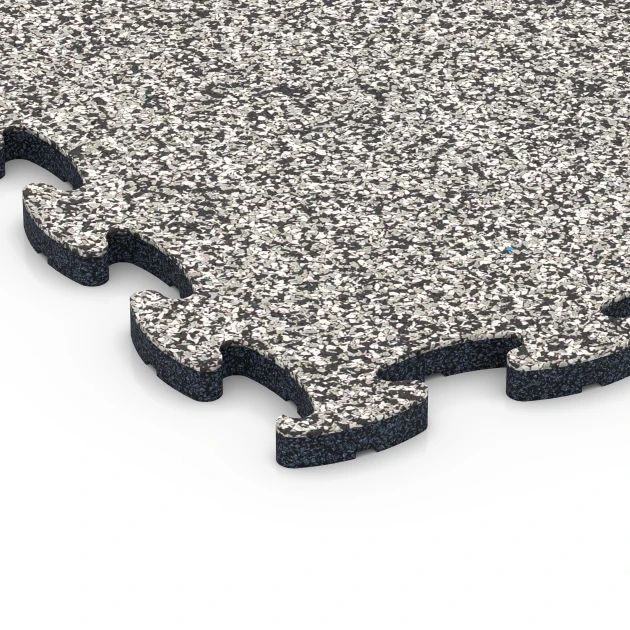La vue détaillée sur les bords du produit WARCO 6797, Sol agility pour chiens, au format 44,6 x 44,6 x 1,8 cm, en couleur Granit gris.