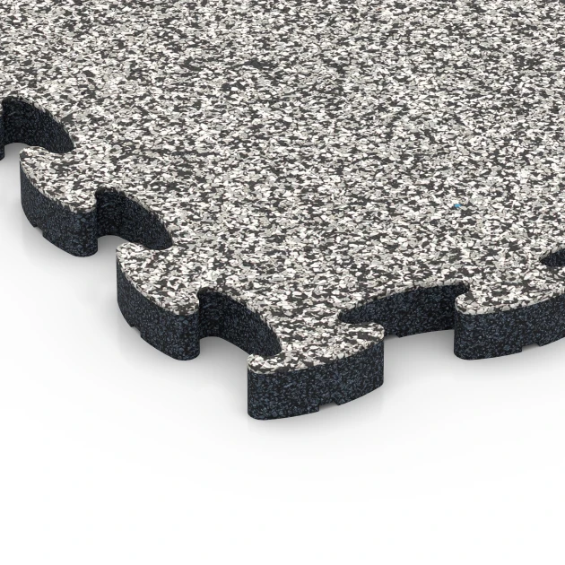 La vue détaillée sur les bords du produit WARCO 6941, Dalle de terrasse, au format 44,6 x 44,6 × 2,8 cm, en couleur Granit gris.