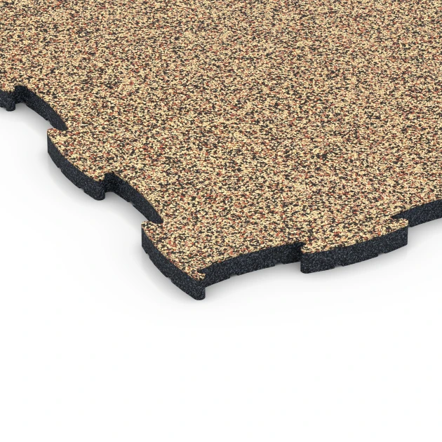 Detailaufnahme der Randausprägung von WARCO-Produkt 6853, Fitness Active Floor System, Format 97,1 x 97,1 x 2,8 cm, Farbe Terra Cotta.