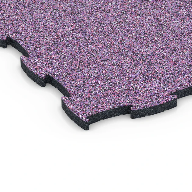 La vue détaillée sur les bords du produit WARCO 6855, Fitness Active dalle, au format 97,1 x 97,1 x 2,8 cm, en couleur Lavande.
