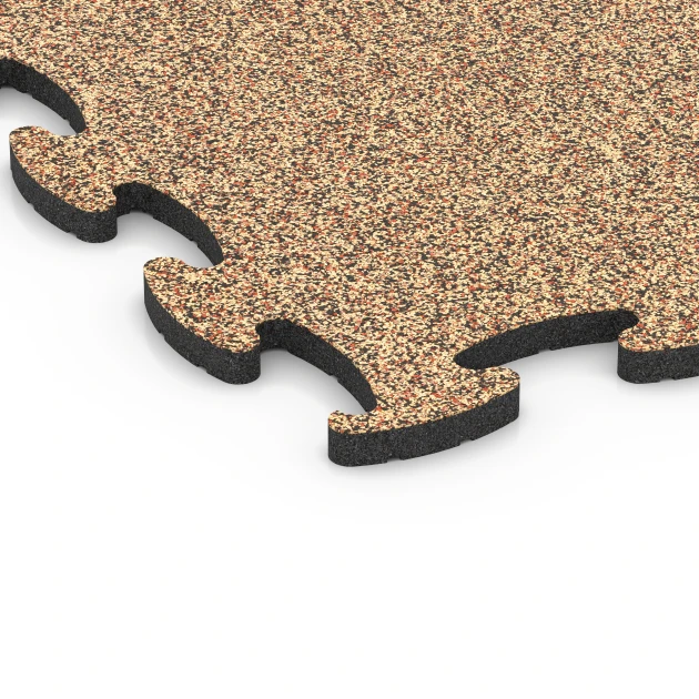 Detailaufnahme der Randausprägung von WARCO-Produkt 6889, Fitness Max Floor System, Format 97,1 x 97,1 x 2,8 cm, Farbe Terra Cotta.