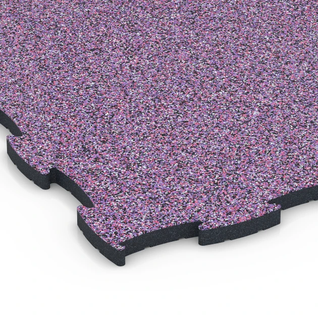 Detailaufnahme der Randausprägung von WARCO-Produkt 6891, Fitness Max Floor System, Format 97,1 x 97,1 x 2,8 cm, Farbe Lavendel.