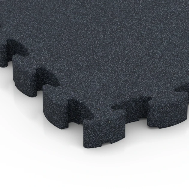 La vue détaillée sur les bords du produit WARCO 6965, Fitness Premium sol technique, au format 28,9 x 28,9 x 2,8 cm, en couleur Anthracite.