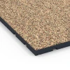 Detailaufnahme der Randausprägung von WARCO-Produkt 7135, Outdoor-Fitnessboden, Format 60 x 60 x 3 cm | 0,36 m², Farbe Terra Cotta.