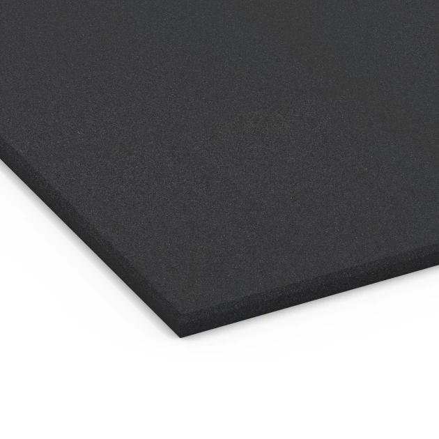 La vue détaillée sur les bords du produit WARCO 7073, Fitness Performance Basic revêtement sportif, au format 100 x 100 x 1,5 cm | 1,00 m², en couleur Anthracite.