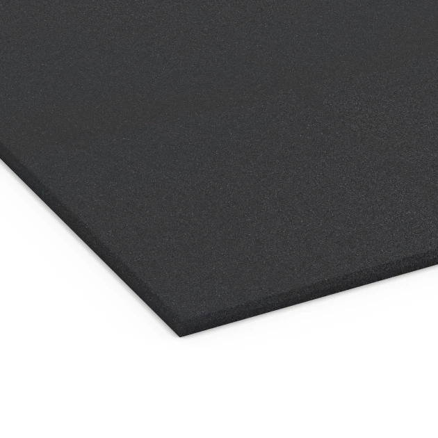 La vue détaillée sur les bords du produit WARCO 7075, Fitness Performance Basic revêtement sportif, au format 100 x 100 x 1 cm | 1,00 m², en couleur Anthracite.