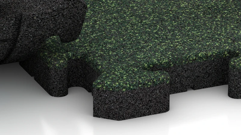 Connexion puzzle avec chanfrein légèrement arrondi