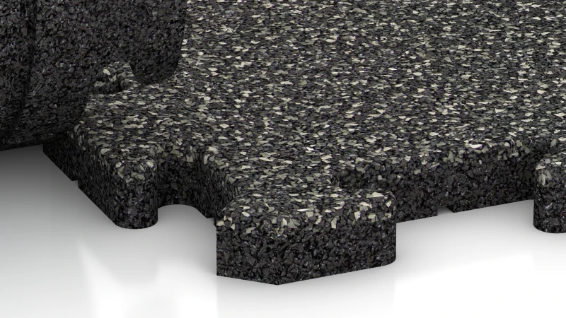 Connexion puzzle avec chanfrein légèrement arrondi