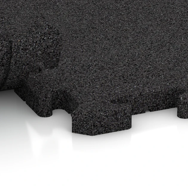 Le gros plan sur le système de connexion des revêtements de sol WARCO 2773 - Dalle de terrasse en couleur Anthracite. Les dimensions 50 x 50 x 3 cm | 0,25 m².