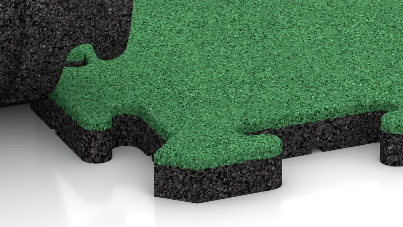 Puzzleverbindung mit leicht gerundeter Fase