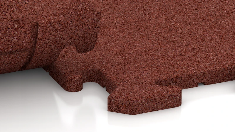 Connexion puzzle avec chanfrein légèrement arrondi