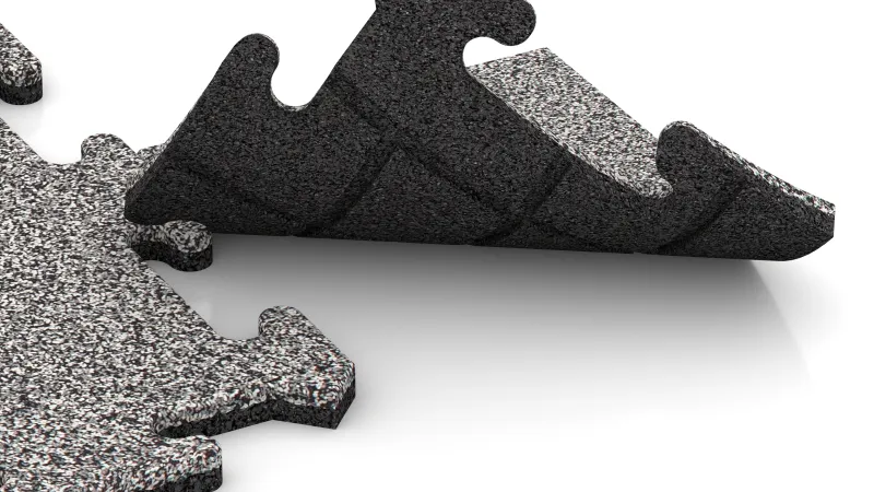 Puzzleverbindung mit leicht gerundeter Fase