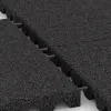 Großaufnahme vom Verbindungssystem von WARCO-Boden 0654 - Wandschutzplatte im Farbdesign Anthrazit. Abmessungen 500 x 500 x 45 mm.