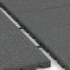 Le gros plan sur le système de connexion des revêtements de sol WARCO 5658 - Dalle de sécurité 3 cm - EN 1177 ≤ 90 cm en couleur Gris ardoise. Les dimensions 1000 x 1000 x 30 mm.